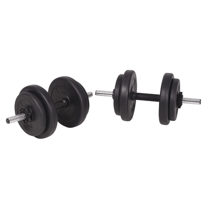 vidaXL 120 kg Weightlifting Set: Barbell and Dumbbell Set for Home Gym - Fitness Max