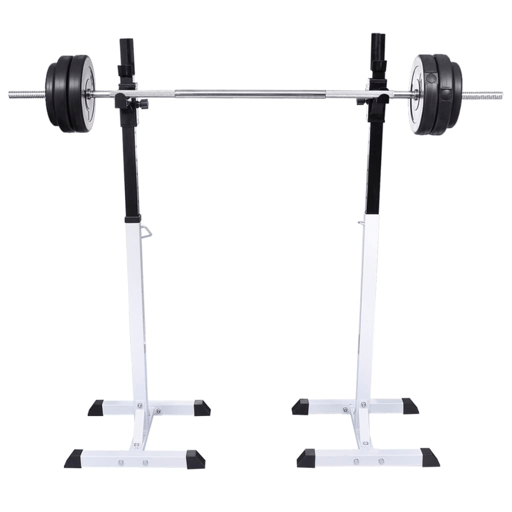 vidaXL Barbell Squat Rack with Barbell and Dumbbell Set - Home Gym Package - Fitness Max