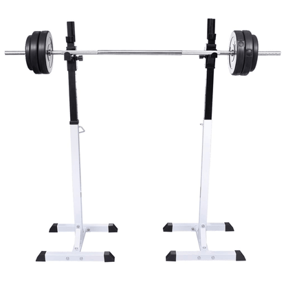 vidaXL Barbell Squat Rack with Barbell and Dumbbell Set - Home Gym Package - Fitness Max