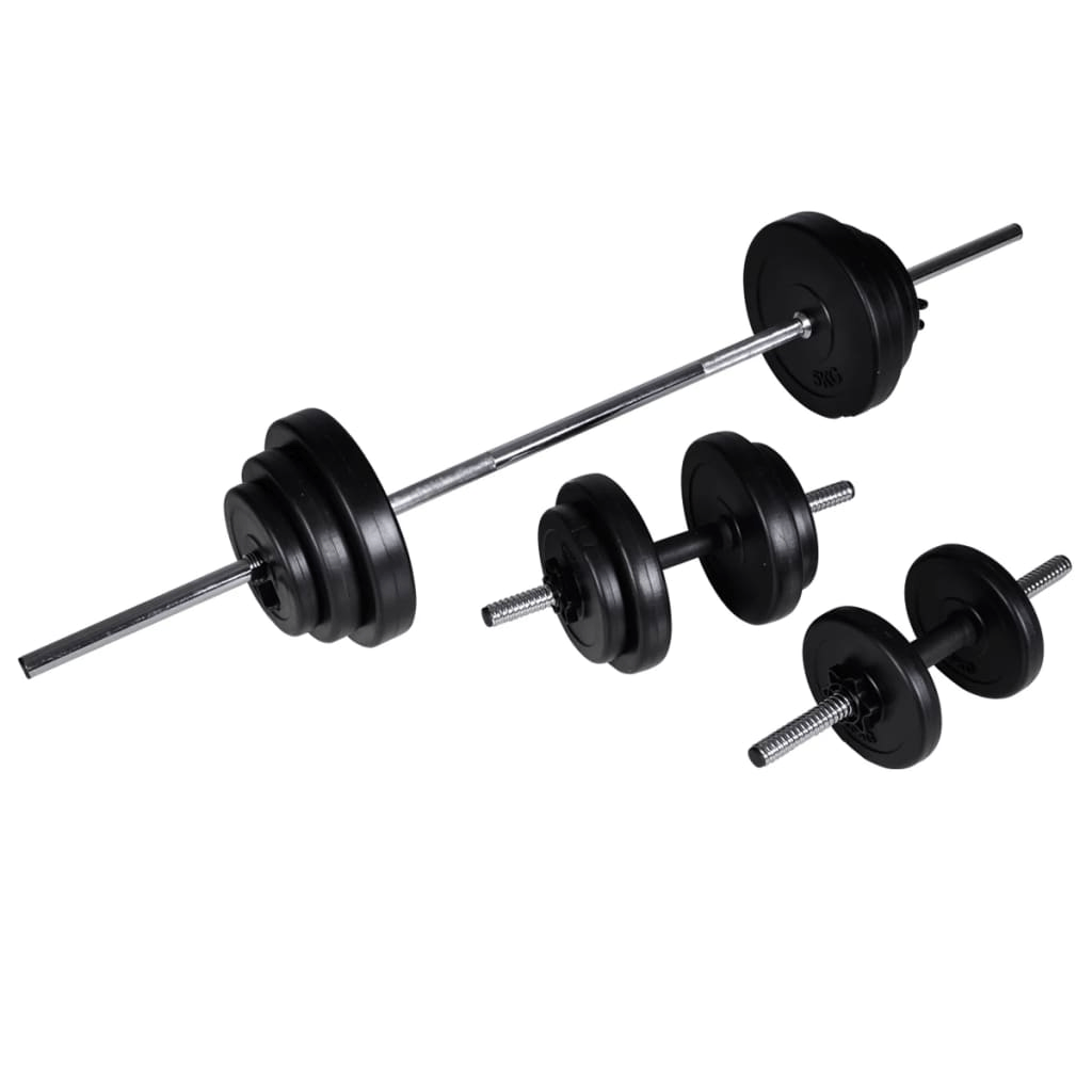 vidaXL Barbell Squat Rack with Barbell and Dumbbell Set - Home Gym Package - Fitness Max