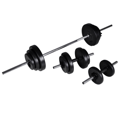 vidaXL Barbell Squat Rack with Barbell and Dumbbell Set - Home Gym Package - Fitness Max