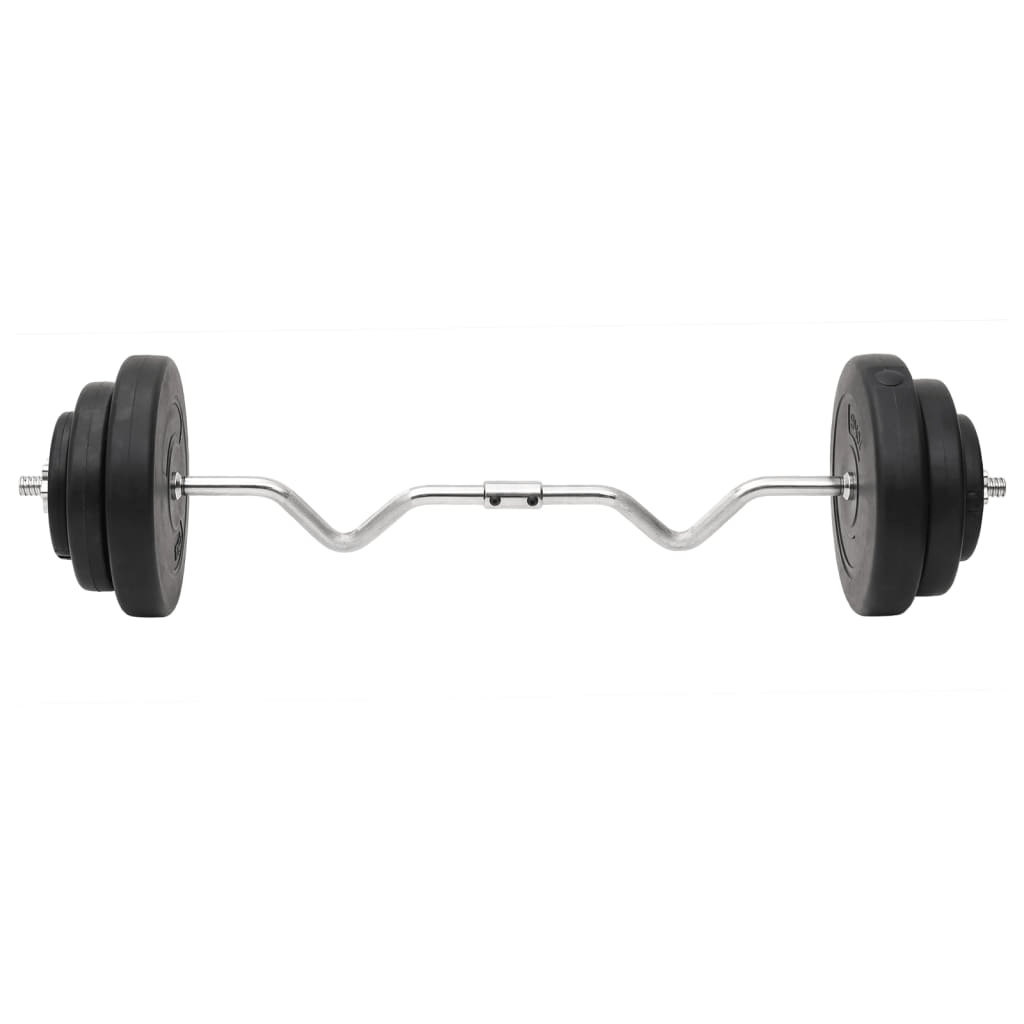 vidaXL Curl Barbell and Dumbbell Set, 60 kg Plates - Ultimate Fitness Gear - Fitness Max