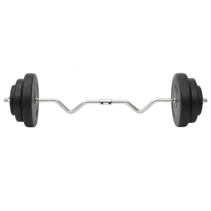 vidaXL Curl Barbell and Dumbbell Set, 60 kg Plates - Ultimate Fitness Gear - Fitness Max