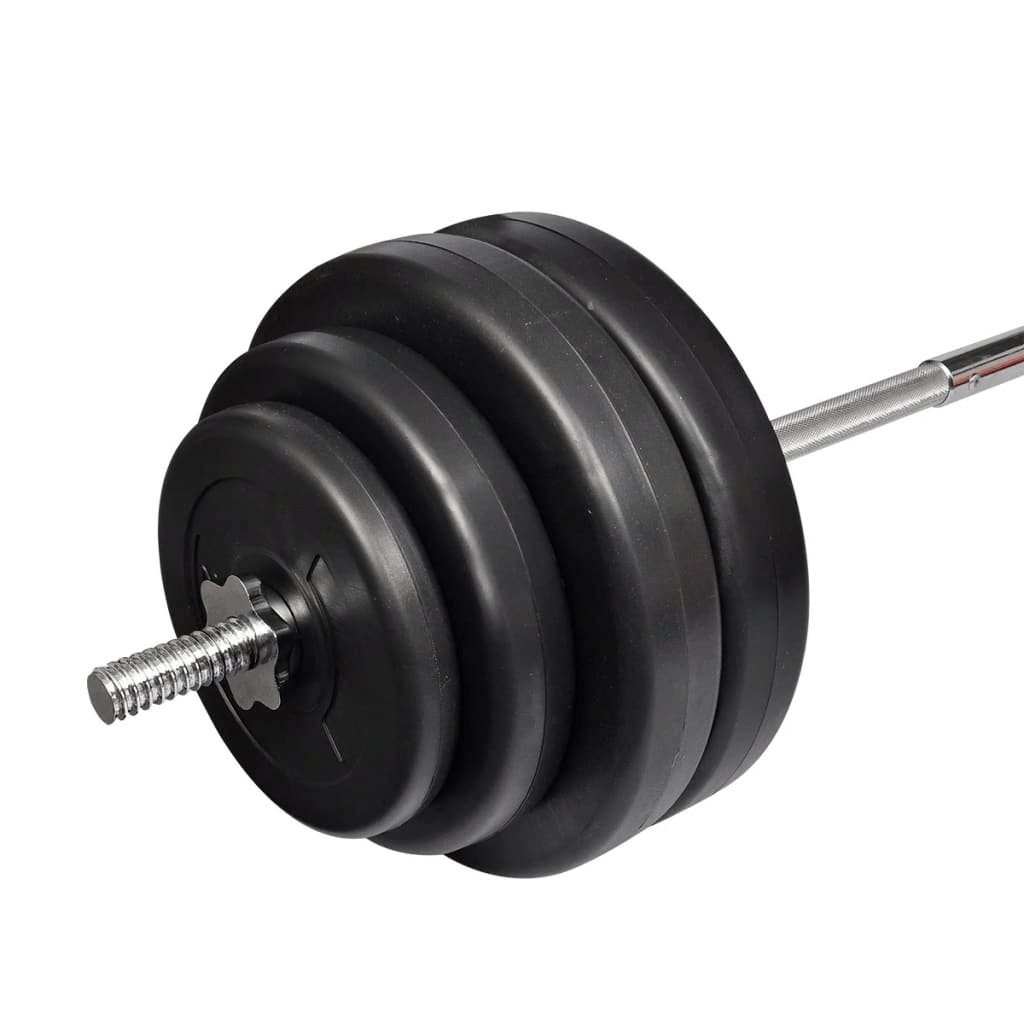 60 kg Barbell Set: Durable, Safe, Optimal Grip, Reduce Noise Home Gym - Fitness Max