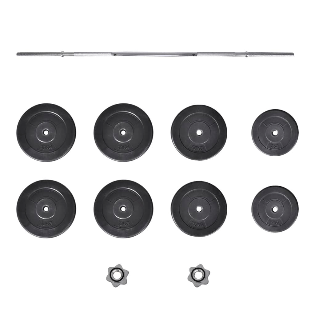 60 kg Barbell Set: Durable, Safe, Optimal Grip, Reduce Noise Home Gym - Fitness Max