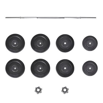 60 kg Barbell Set: Durable, Safe, Optimal Grip, Reduce Noise Home Gym - Fitness Max