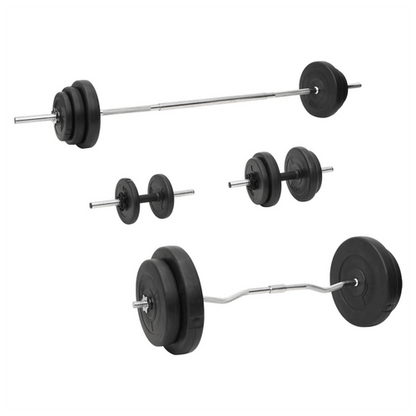 90 kg Barbell and Dumbbell Set with Plates - Fitness Max