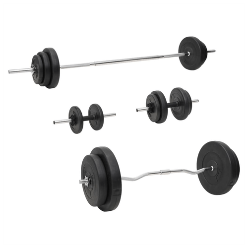 90 kg Barbell and Dumbbell Set with Plates - Fitness Max