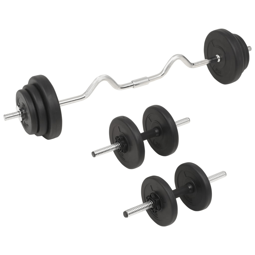 vidaXL 30 kg Barbell and Dumbbell Set for Durable Strength Training - Fitness Max