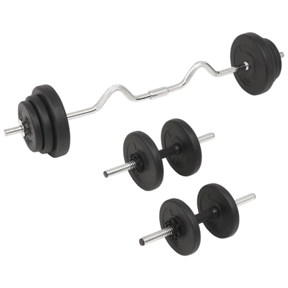 vidaXL 30 kg Barbell and Dumbbell Set for Durable Strength Training - Fitness Max