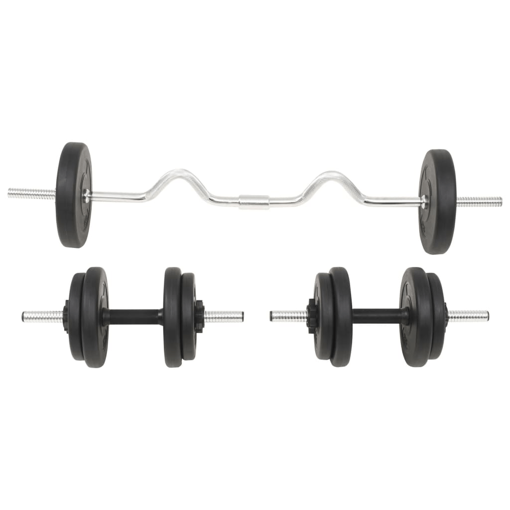 vidaXL 30 kg Barbell and Dumbbell Set for Durable Strength Training - Fitness Max