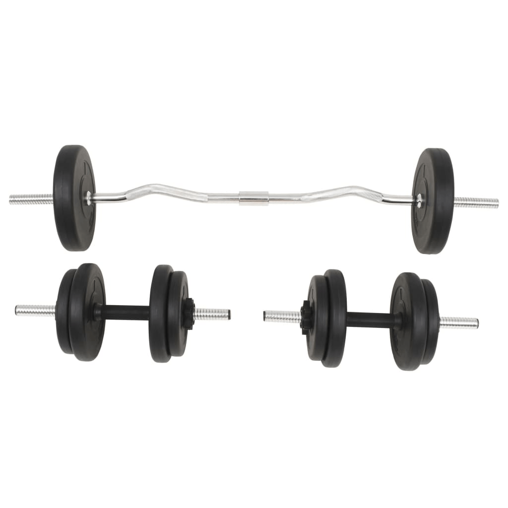vidaXL 30 kg Barbell and Dumbbell Set for Full-Body Workouts - Fitness Max