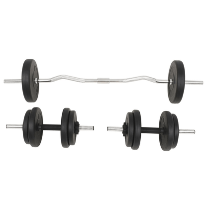 vidaXL 30 kg Barbell and Dumbbell Set for Full-Body Workouts - Fitness Max