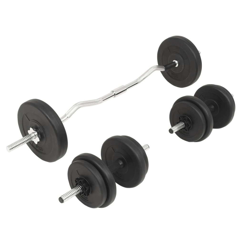 vidaXL 30 kg Barbell and Dumbbell Set for Full-Body Workouts - Fitness Max