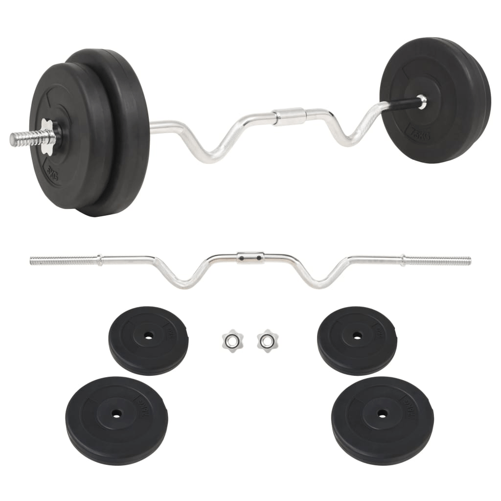 vidaXL 30 kg Barbell Set: Improve Strength & Muscle Tone | Adjustable Weight - Fitness Max