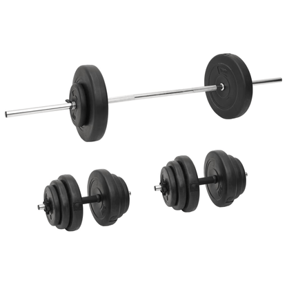 vidaXL 60 kg Barbell and Dumbbell Set for Versatile Fitness Workouts - Fitness Max