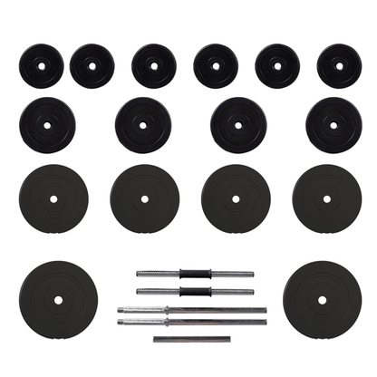 vidaXL 60 kg Barbell and Dumbbell Set for Versatile Fitness Workouts - Fitness Max