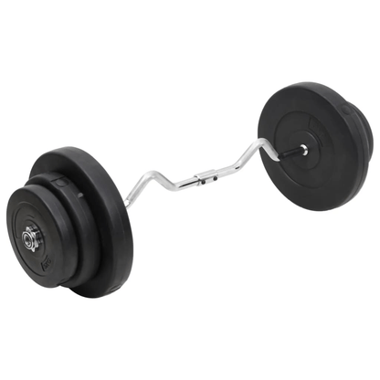vidaXL 60kg Curl Barbell with Plates - Adjustable Strength Training Set - Fitness Max