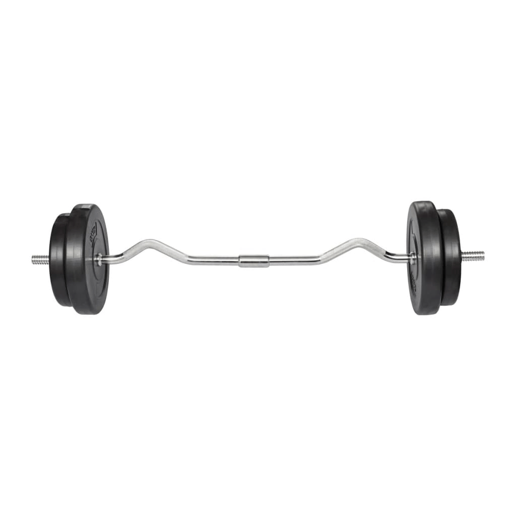 vidaXL Curl Bar with 30kg Weights - Fitness Max