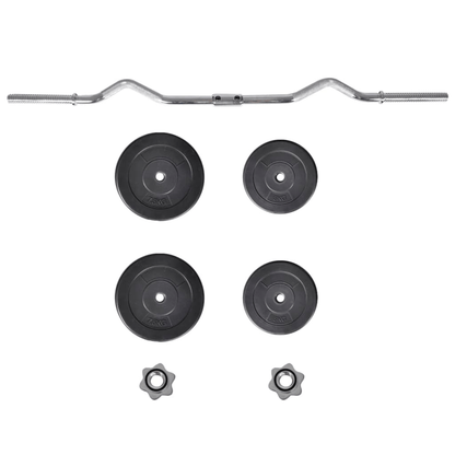 Barbell vidaXL Curl Bar with Weights 30kg