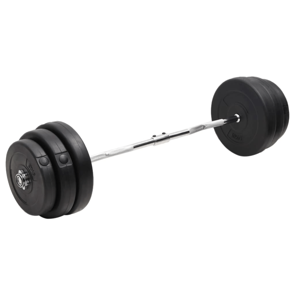 vidaXL Curl Barbell with 90 kg Plates: Versatile Home Gym Gear - Fitness Max