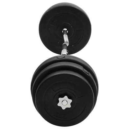 vidaXL Curl Barbell with 90 kg Plates: Versatile Home Gym Gear - Fitness Max