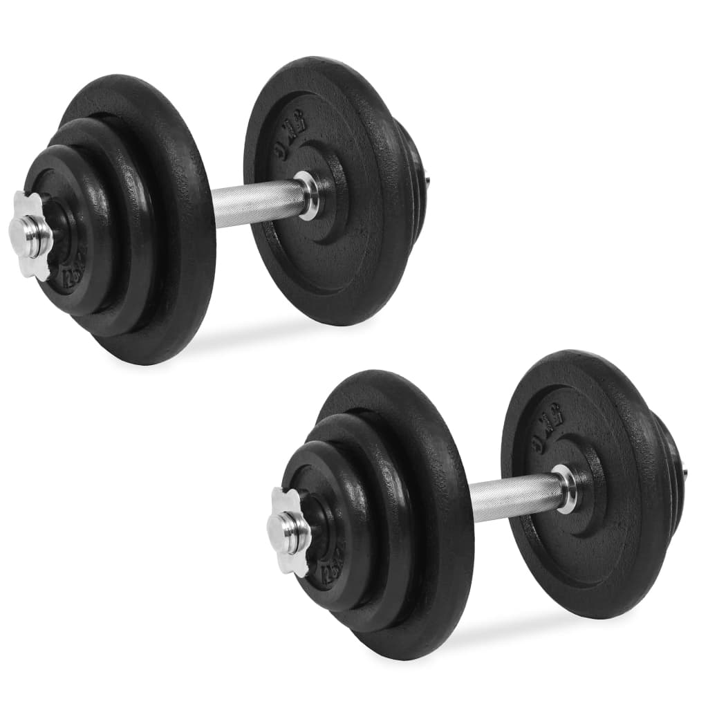 Dumbbell vidaXL 18 Piece Dumbbell Set 40 kg Cast Iron f