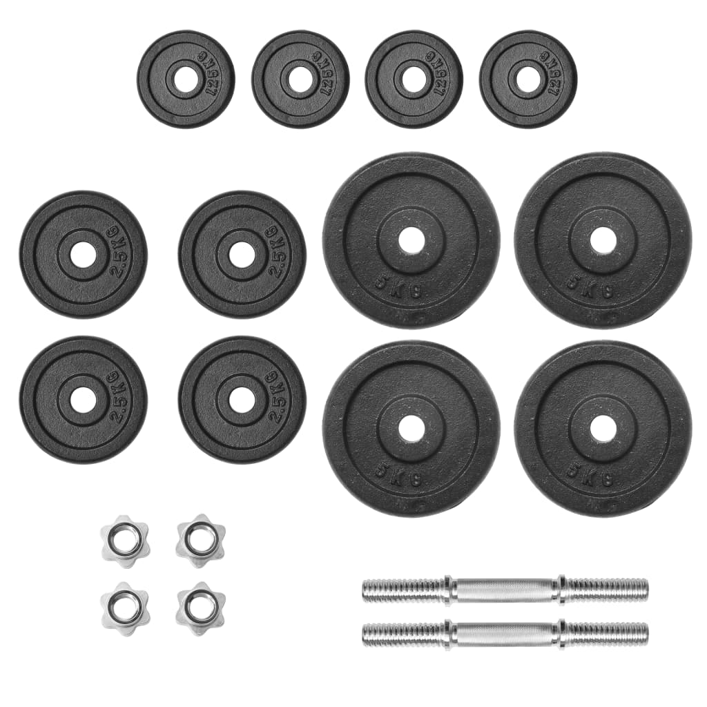 Dumbbell vidaXL 18 Piece Dumbbell Set 40 kg Cast Iron f