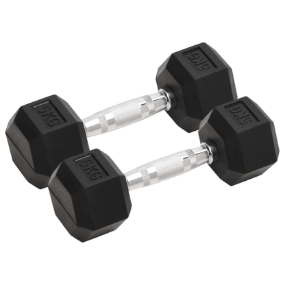 Dumbbell vidaXL 2 pcs 10 kg Cast Iron Dumbbells