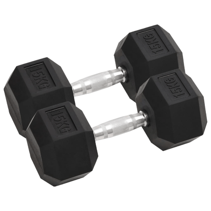 Dumbbell vidaXL 2 pcs 30 kg Cast Iron Dumbbells