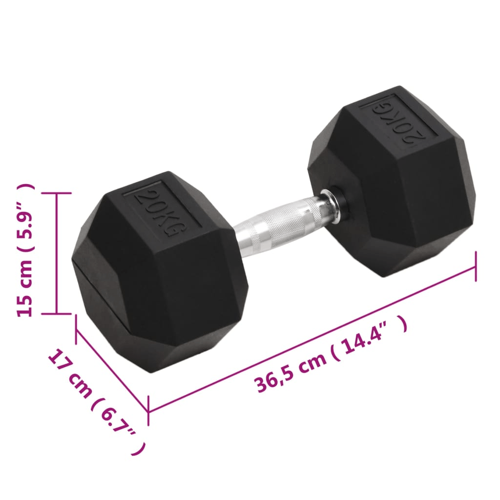 vidaXL 20 kg Cast Iron Dumbbell: Durable Design for Home & Gym Workouts - Fitness Max