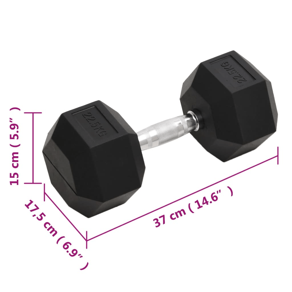 vidaXL 22.5 kg Cast Iron Dumbbell for Durable Strength Training - Fitness Max