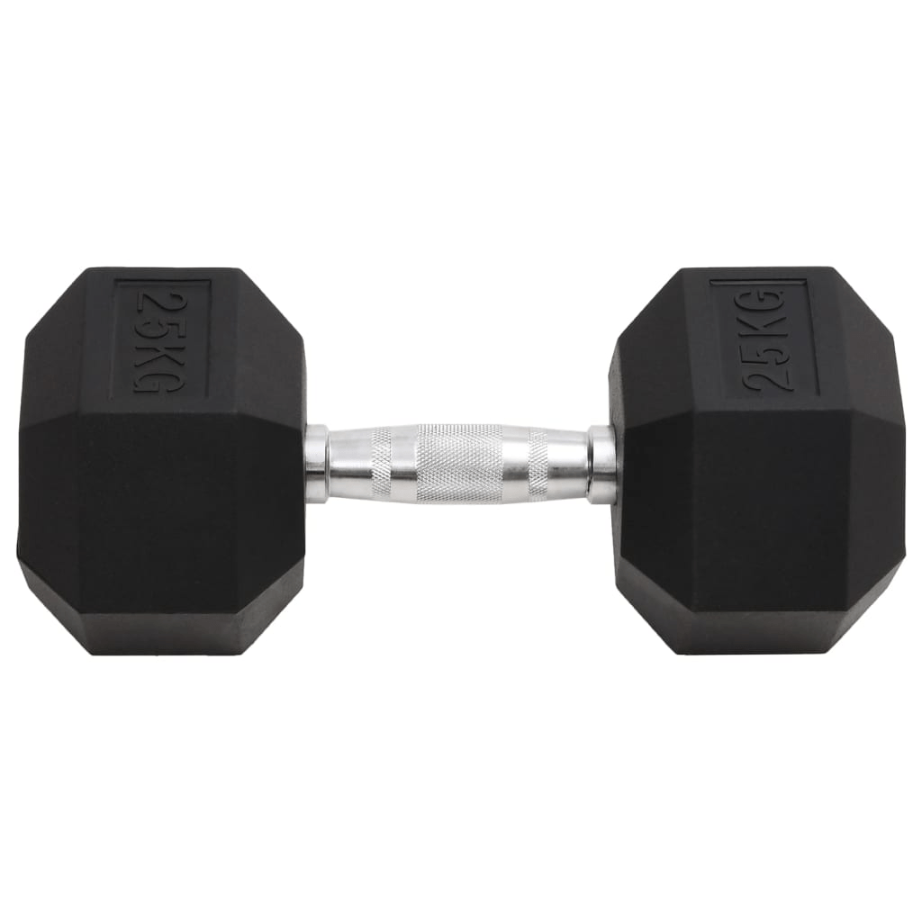 vidaXL 25 kg Cast Iron Dumbbell: Versatile, Durable Anti-Roll for Home & Gym - Fitness Max