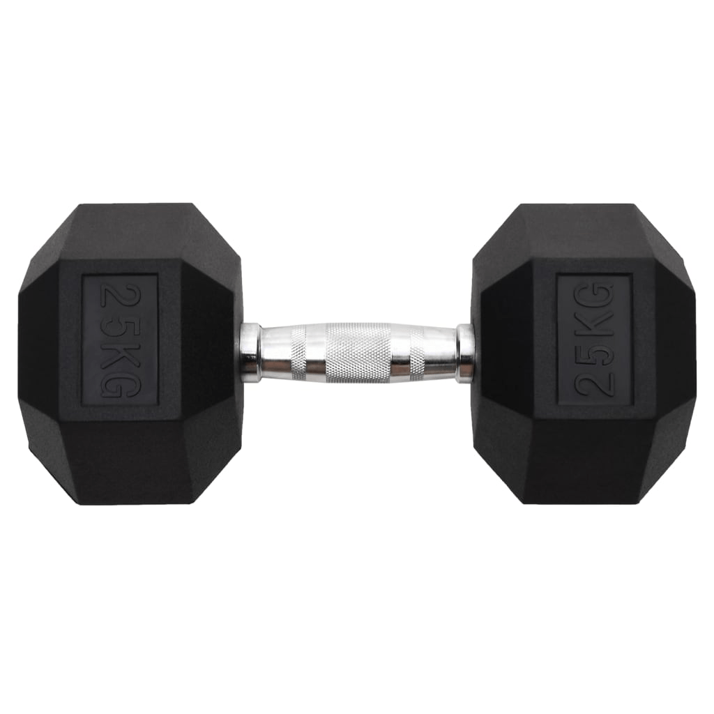 vidaXL 25 kg Cast Iron Dumbbell: Versatile, Durable Anti-Roll for Home & Gym - Fitness Max