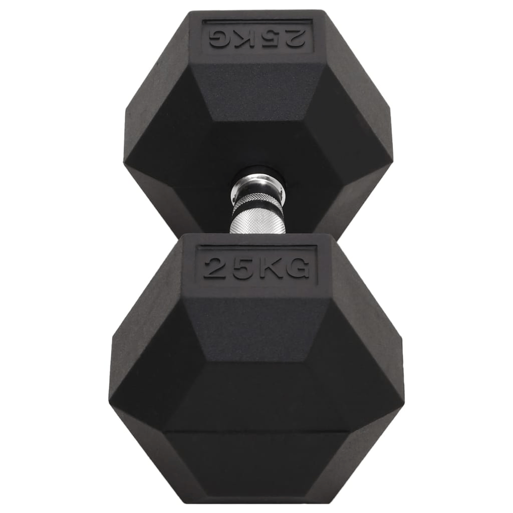 vidaXL 25 kg Cast Iron Dumbbell: Versatile, Durable Anti-Roll for Home & Gym - Fitness Max