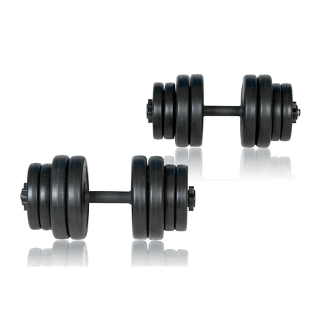 vidaXL 2x15 kg Dumbbells with Anti-Slip Handles and Secure Plates - Fitness Max