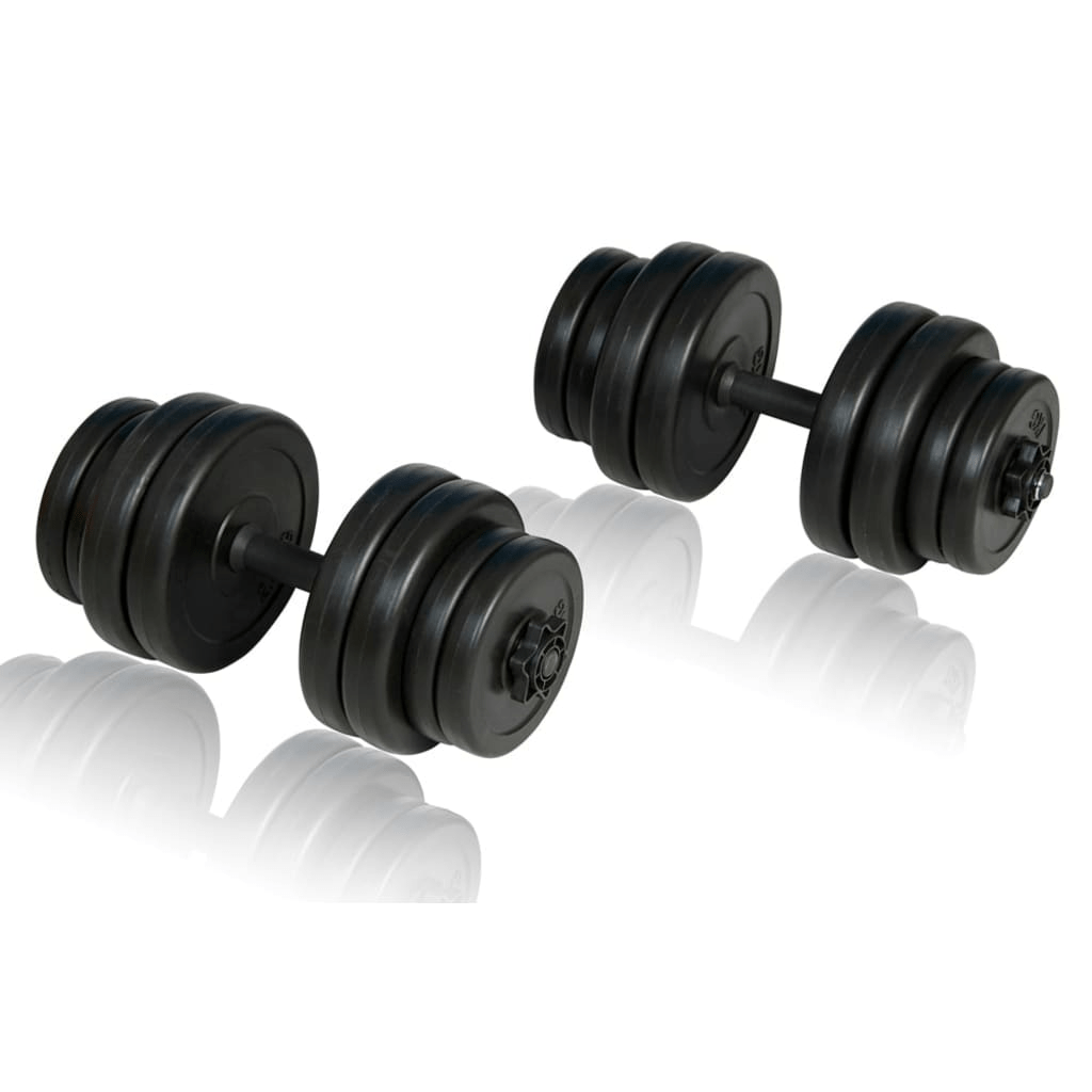 vidaXL 2x15 kg Dumbbells with Anti-Slip Handles and Secure Plates - Fitness Max