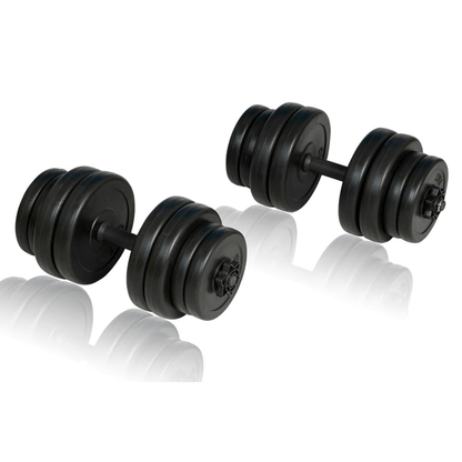 Dumbbell vidaXL Dumbbells 2x15 kg - Anti-Slip Handles & Secure Plates