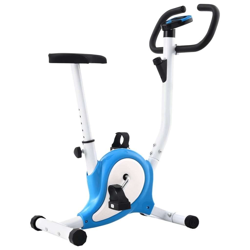 vidaXL Blue Exercise Bike with Belt Resistance for Efficient Home Workout - Fitness Max