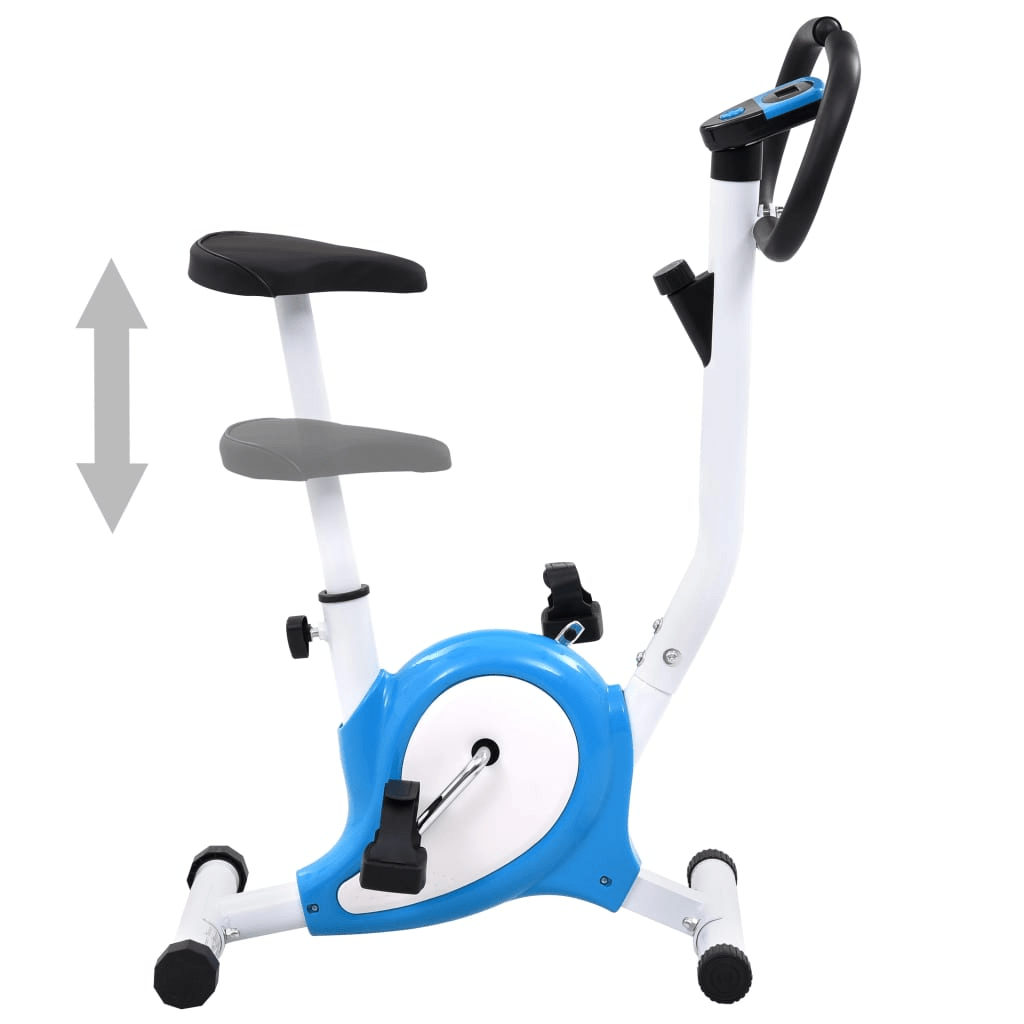 vidaXL Blue Exercise Bike with Belt Resistance for Efficient Home Workout - Fitness Max
