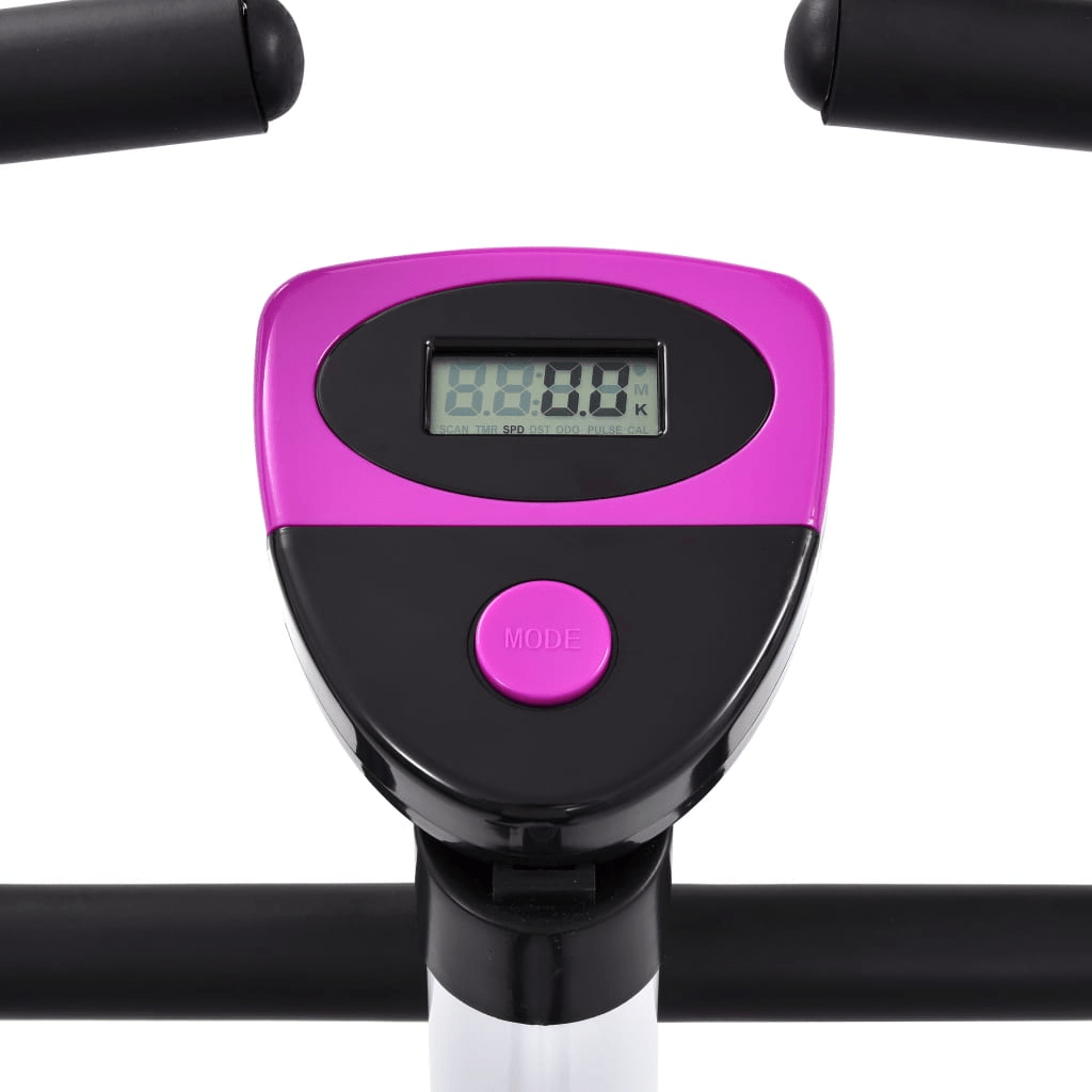 vidaXL Purple Exercise Bike with Belt Resistance for Home Fitness - Fitness Max