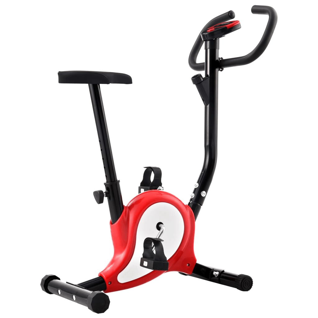 vidaXL Red Exercise Bike with Belt Resistance for Home Fitness Workouts - Fitness Max