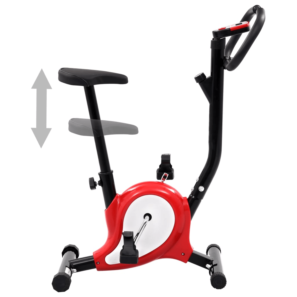 vidaXL Red Exercise Bike with Belt Resistance for Home Fitness Workouts - Fitness Max