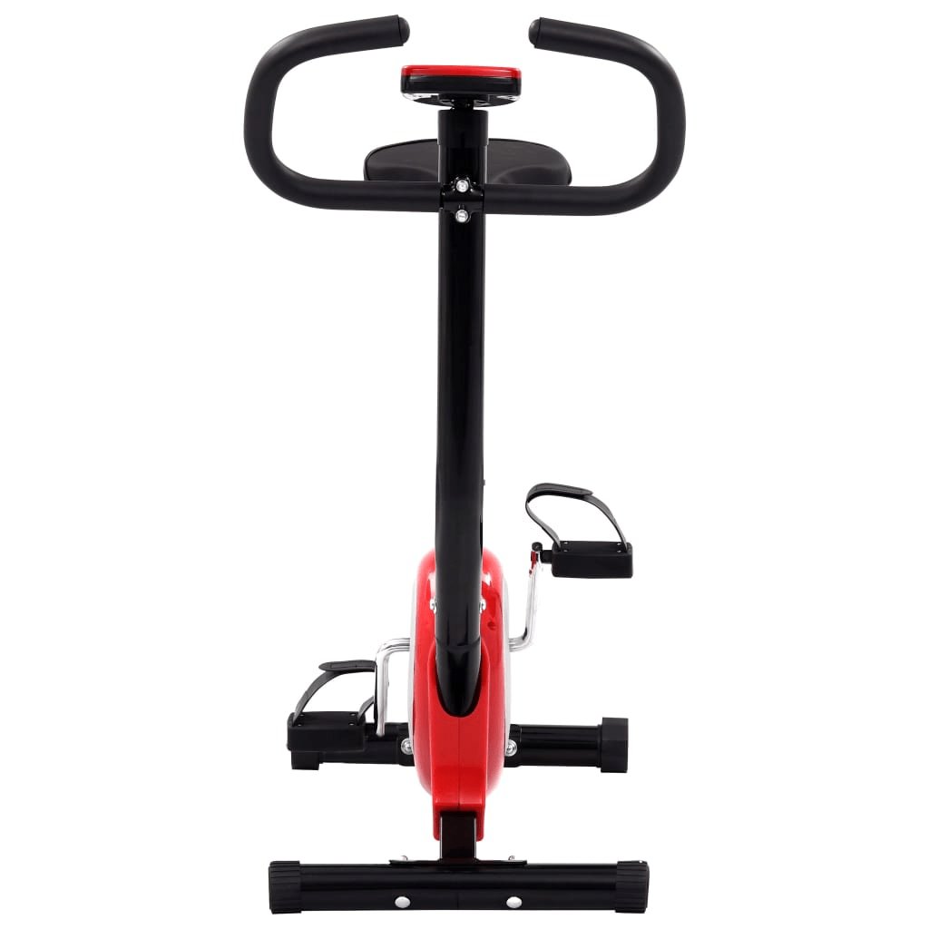 vidaXL Red Exercise Bike with Belt Resistance for Home Fitness Workouts - Fitness Max