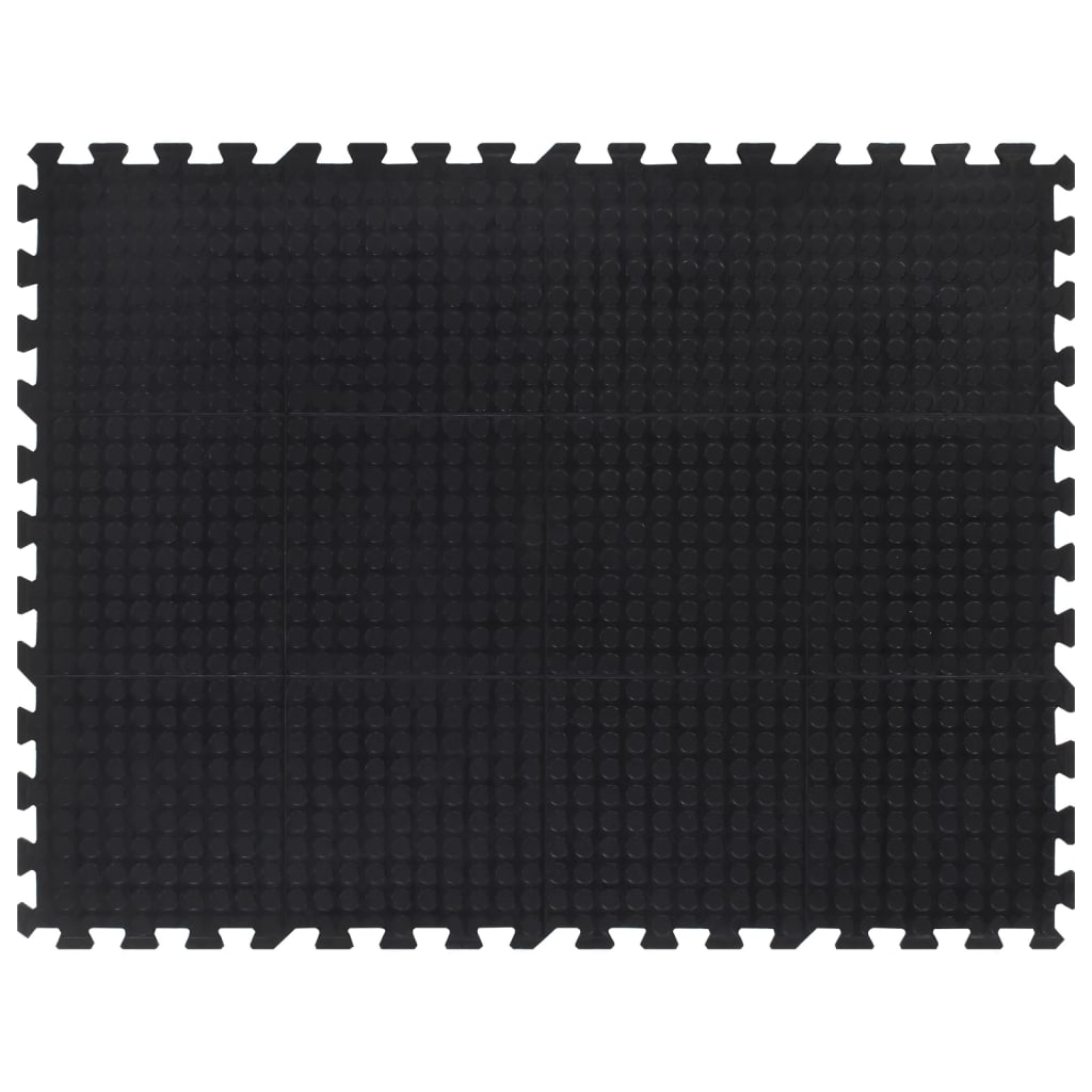 vidaXL Black Rubber Floor Tile 12 mm 90x120 cm for Gyms, Garages, Playrooms - Fitness Max