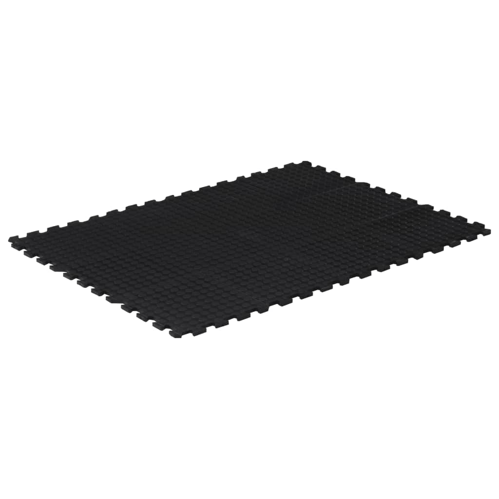 vidaXL Black Rubber Floor Tile 12 mm 90x120 cm for Gyms, Garages, Playrooms - Fitness Max