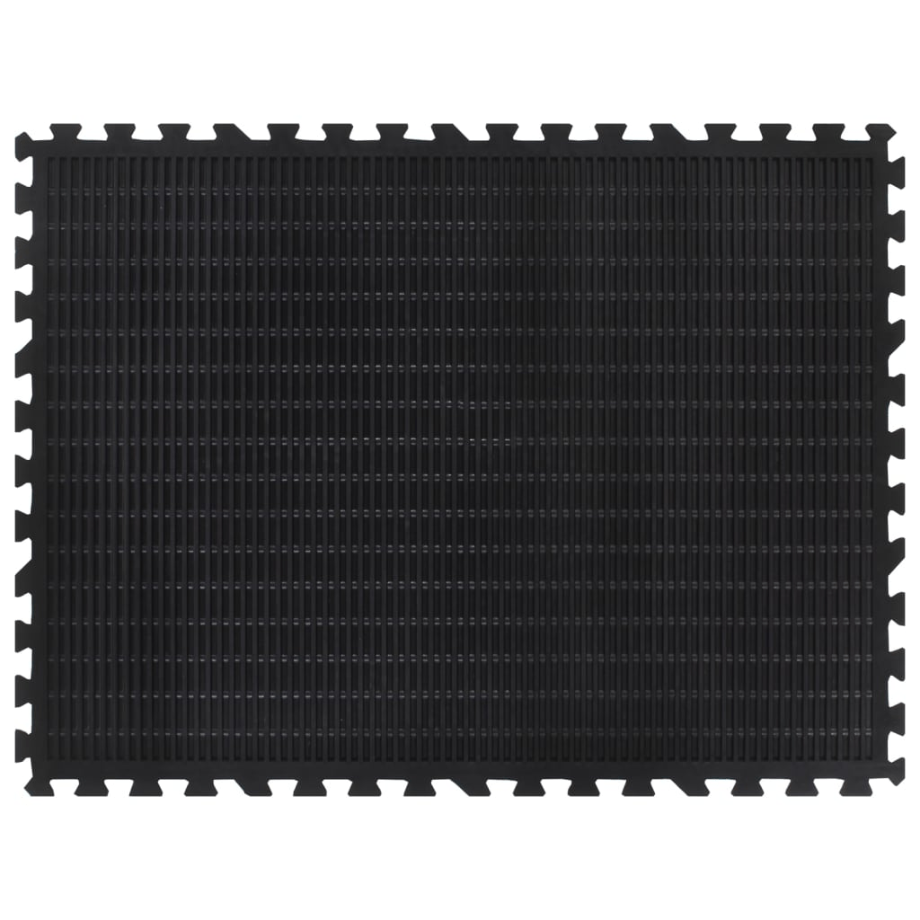 vidaXL Black Rubber Floor Tile 12 mm 90x120 cm for Gyms, Garages, Playrooms - Fitness Max