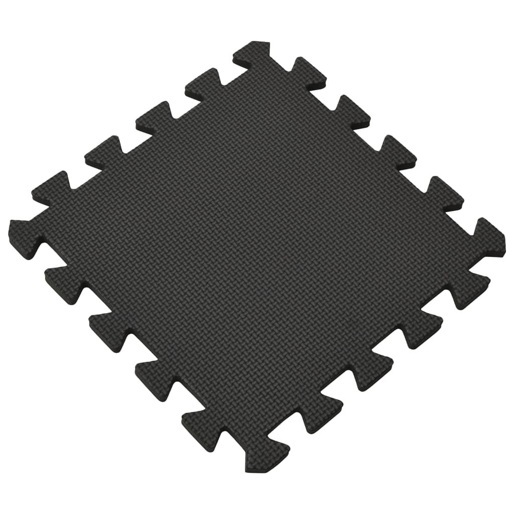 vidaXL EVA Foam Floor Mats Set, 54 Pieces, Black for Gyms, Playrooms, Workouts - Fitness Max