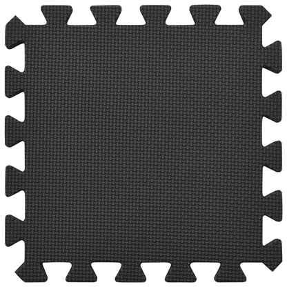 vidaXL EVA Foam Floor Mats Set, 54 Pieces, Black for Gyms, Playrooms, Workouts - Fitness Max