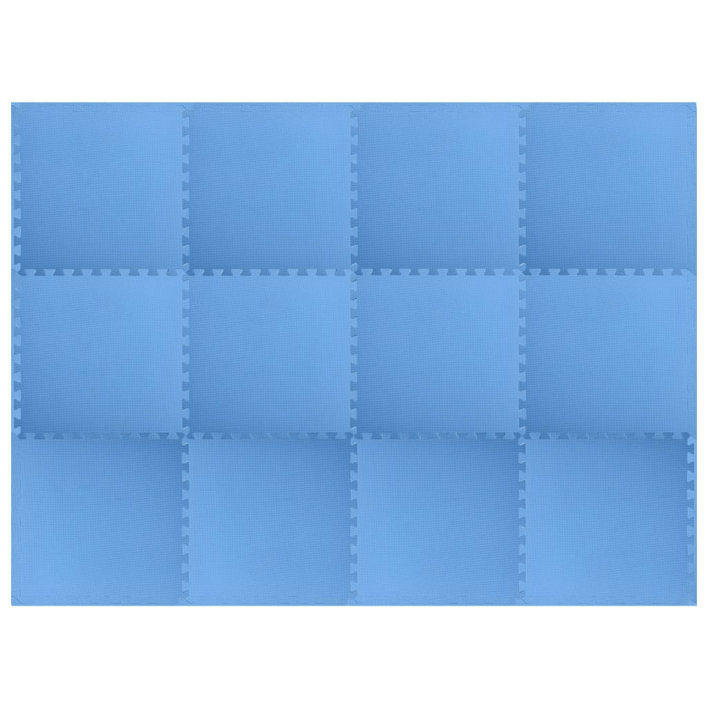 floor protective mats vidaXL 12-Piece Interlocking EVA Foam Floor Mats